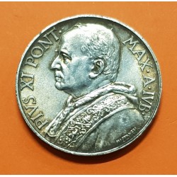 VATICANO 10 LIRAS 1939 SEDE VACANTE PLATA SILVER KM.21 VATICAN