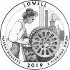 @1ª MONEDA@ ESTADOS UNIDOS 25 CENTAVOS 2019 P Parque Nacional LOWELL en MASSACHUSETT NICKEL SC USA Quarter