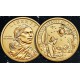 ESTADOS UNIDOS 1 DOLAR 2019 P INDIA SACAGAWEA, ASTRONAUTA y COHETE SC MONEDA DE LATON USA 1 Dollar NATIVE