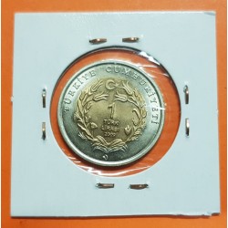 TURQUIA 1 LIRA 2009 TORTUGA KM.1264 MONEDA BIMETALICA SC Turkey 1 Lirasi LOGGERHEAD SEA TURTLE