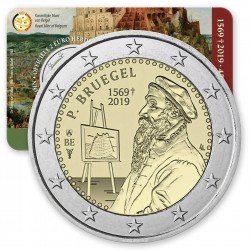 BELGICA 2 EUROS 2019 PINTOR PIETER BRUEGEL SC MONEDA CONMEMORATIVA Belgium COINCARD COIN 155.000 uds @RARA@