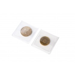 . BOLSITA INDIVIDUAL DE PLASTICO PARA MONEDAS 25 uds. 48 x 48 mm