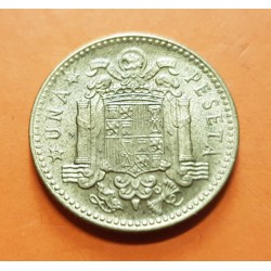 ESPAÑA 1 PESETA 1947 * 19 53 FRANCO y AGUILA FRANQUISTA MONEDA DE LATON SC- @ACUÑACION FLOJA@ ESTADO ESPAÑOL