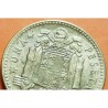 ESPAÑA 1 PESETA 1947 * 19 53 FRANCO y AGUILA FRANQUISTA MONEDA DE LATON SC- @ACUÑACION FLOJA@ ESTADO ESPAÑOL