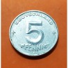 ALEMANIA DEMOCRATICA 5 PFENNIG 1953 E ESCUDO y VALOR KM.5 MONEDA DE ALUMINIO EBC Germany DDR RDA 5 Pfn