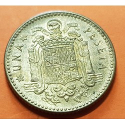 ESPAÑA 1 PESETA 1947 * 19 49 FRANCO y AGUILA FRANQUISTA MONEDA DE LATON SC y BRILLO ORIGINAL @PUNTITOS@ ESTADO ESPAÑOL 1