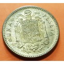 ESPAÑA 1 PESETA 1947 * 19 49 FRANCO y AGUILA FRANQUISTA MONEDA DE LATON SC y BRILLO ORIGINAL @PUNTITOS@ ESTADO ESPAÑOL 1