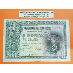 500 PESETAS 1940 OCTUBRE 21 ENTIERRO del CONDE ORGAZ Serie 17580