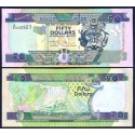 SOLOMON 50 DOLARES 2001 IGUANA, LAGARTO y FLORES Pick 24 BILLETE SC Islas Salomon Islands UNC BANKNOTE
