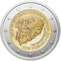 PORTUGAL 2 EUROS 2019 FERNANDO DE MAGALLANES 500 AÑOS DE LA VUELTA AL MUNDO EN BARCO SC 1ª MONEDA CONMEMORATIVA 2€ coin