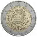 AUSTRIA 2 EUROS 2012 X ANIVERSARIO DEL EURO SC MONEDA CONMEMORATIVA BIMETALICA Österreich