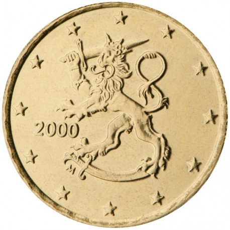 FINLANDIA 10 CENTIMOS 2000 LEON MONEDA DE LATON SC Finnland 10 Cts Euro coin