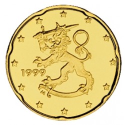 FINLANDIA 20 CENTIMOS 1999 LEON MONEDA DE LATON SC Finnland 20 Cent Euro coin
