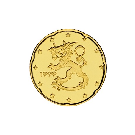 FINLANDIA 20 CENTIMOS 1999 LEON MONEDA DE LATON SC Finnland 20 Cent Euro coin