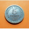 PORTUGAL 5 CENTAVOS 1921 ESCUDO y VALOR KM.569 MONEDA DE BRONCE EBC- @ESCASA@ República Portuguesa