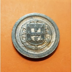 PORTUGAL 5 CENTAVOS 1921 ESCUDO y VALOR KM.569 MONEDA DE BRONCE EBC- @ESCASA@ República Portuguesa