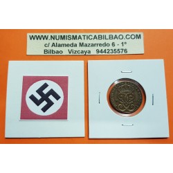 SUECIA 2 ORE 1942 CORONAS KM.778 MONEDA DE BRONCE Sweden OCUPACION NAZI III REICH WWII