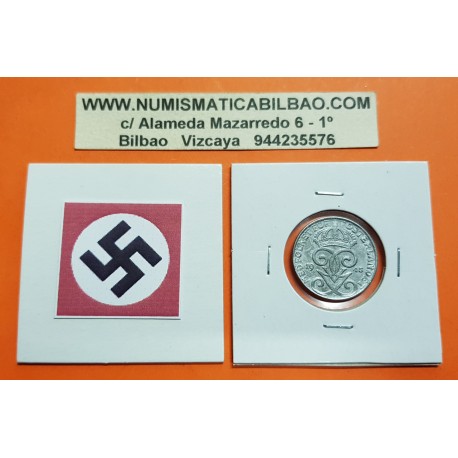 SUECIA 2 ORE 1945 CORONAS KM.811 MONEDA DE HIERRO Sweden OCUPACION NAZI III REICH WWII