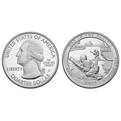 @3ª MONEDA@ ESTADOS UNIDOS 25 CENTAVOS 2019 D+P+S Parque Nacional WAR IN THE PACIFIC - SOLDADOS en GUAM NICKEL SC USA Quarter