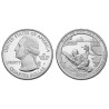 @3ª MONEDA@ ESTADOS UNIDOS 25 CENTAVOS 2019 D+P+S Parque Nacional WAR IN THE PACIFIC - SOLDADOS en GUAM NICKEL SC USA Quarter
