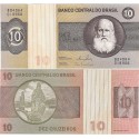 BRASIL 10 CRUZEIROS 1980 DON PEDRO II Pick 138E BILLETE SC Brazil UNC BANKNOTE