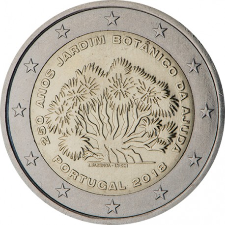 PORTUGAL 2 EUROS 2018 JARDIN BOTANICO DE AJUDA 250 ANIVERSARIO SC MONEDA CONMEMORATIVA 2 Euro coin