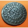 @RARA@ PORTUGAL X REIS 1721 ESCUDO del REY JUAN V KM.191 MONEDA DE COBRE MBC Portugal 10 REIS 1721