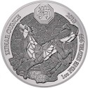 @1 ONZA 2018@ RUANDA 50 FRANCOS 2018 AÑO LUNAR DEL PERRO MONEDA DE PLATA SC LUNAR OUNCE Rwanda 50 Francs Dog OZ
