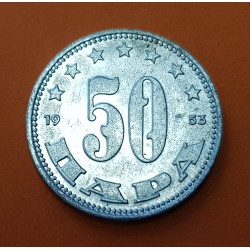 ..YUGOSLAVIA 2 DINARA 1938 ESCUDO y VALOR EBC- LATON