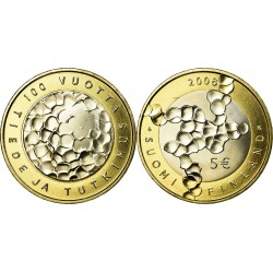 FINNLAND 5 EUROS 2008 ADN WISSENSCHAFTEN UNC @RARE@