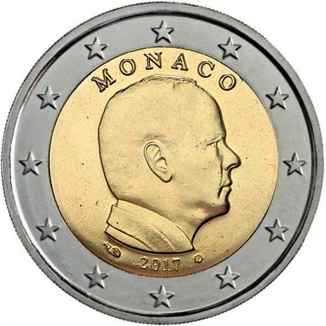 MONACO 2 EUROS 2017 REY ALBERTO II SIN CIRCULAR MONEDA CONMEMORATIVA @ESCASA@