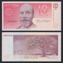 ESTONIA 10 KROONI 1992 ARBOL y JACOB HURT Pick 72B BILLETE SC Estonie PRE-EURO UNC BANKNOTE