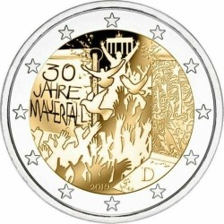 ALEMANIA 2 EUROS 2019 A+D+F+G+J 30 AÑOS DE LA CAIDA DEL MURO DE BERLIN SC 2ª MONEDA CONMEMORATIVA Germany BRD