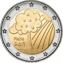 MALTA 2 EUROS 2019 ARBOL Serie NIÑOS y NATURALEZA 2ª MONEDA CONMEMORATIVA 2€ commemorative coin