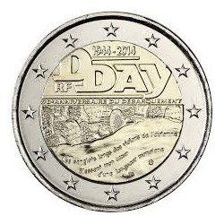 FRANCIA 2 EUROS 2014 DIA D 2ª GUERRA MUNDIAL SC MONEDA CONMEMORATIVA