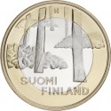 FINLANDIA 5 EUROS 2013 Provincia de SATAKUNTA - BOSQUE moneda nº 19 SC MONEDA BIMETALICA Finnland