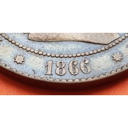ESPAÑA Reina ISABEL II 5 CENTIMOS DE ESCUDO 1868 @SIN OM@ Ceca de BARCELONA KM.635.1 MONEDA DE COBRE EBC Spain