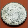 ESPAÑA 25 PESETAS 1957 * 65 ESTADO ESPAÑOL FRANCISCO FRANCO KM.787 MONEDA DE NICKEL SC @NO PLUS@ Spain