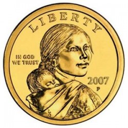 ESTADOS UNIDOS 1 DOLAR INDIA SACAGAWEA 2007 P SC US DOLLAR