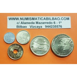 .ESPAÑA SERIE 2001 SC 1+5 + 25 PESETAS 2001 +100 PESETAS 2001 + 500 PESETAS 2001 ULTIMAS MONEDA DEL REY JUAN CARLOS I