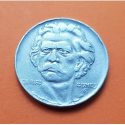 BRASIL 300 REIS 1937 ARPA y CARLOS GOMEZ KM.538 MONEDA DE NICKEL MBC++ Brazil