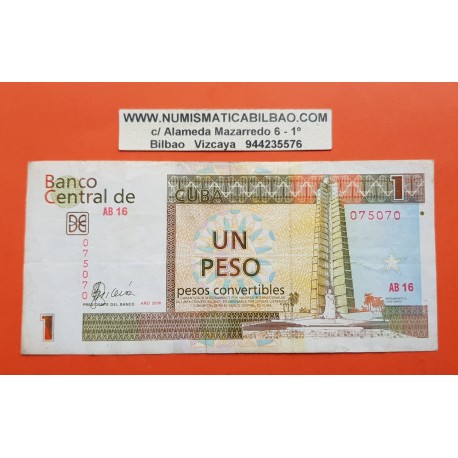 CARIBE 1 PESO CONVERTIBLE 2006 MONUMENTO Pick FX46 BILLETE MBC- CARIBBEAN BANKNOTE PVP NUEVO 17€