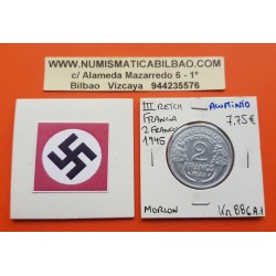 FRANCIA 2 FRANCOS 1944 MORLON KM*886.A.1 III REICH NAZI WWII