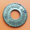 DINAMARCA 25 ORE 1960 aproximadamente FORENING DANSK AUTOMAT BRANCHE SPILLEMARKE MONEDA DE LATON FICHA INDUSTRIAL