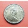 HONG KONG 50 CENTAVOS 1977 CARACTERES e ISABEL II KM.41 MONEDA DE LATON SC Colonia de Inglaterra