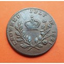 INGLATERRA 1 FARTHING modulo 1821 GEORGIUS IV CORONATION MONEDA DE COBRE TOKEN BRITISH ROAYL FAMILY MEDAL