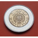 PORTUGAL 100 ESCUDOS 1999 UNICEF @ERROR Répública PORTUGUSA@ KM.722.2 MONEDA BIMETALICA SC Republica Portuguesa coin