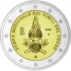 ITALIA 2 EUROS 2020 CUERPO NACIONAL DE BOMBEROS SC 1ª MONEDA CONMEMORATIVA Italy euro coin