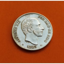 . ALFONSO XIII PUERTO RICO 40 CENTAVOS DE PESO PGV PLATA ESPAÑA