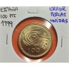 @ERROR PERLAS UNIDAS@ ESPAÑA 100 PESETAS 1999 AÑO DE LOS ANCIANOS MONEDA SIN CIRCULAR Flor de Lis al azar VARIANTE CATALOGADA